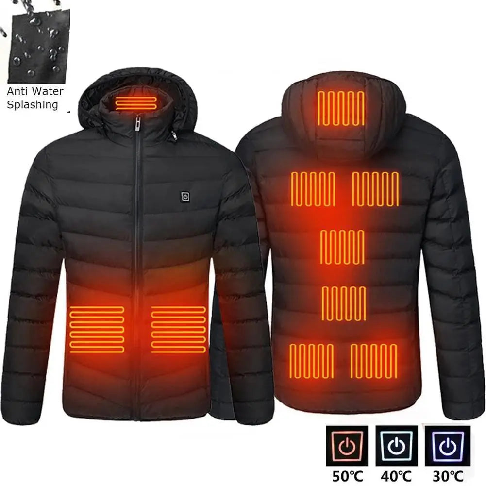 NorthEdge Heated Winter Jacket With Hood (9 Heating Zones)