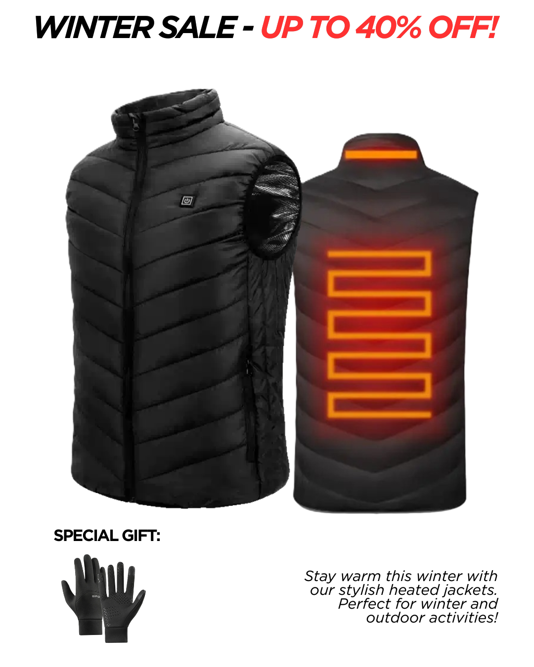 NorthEdge Men's Heated Vest (17 Heating Zones)