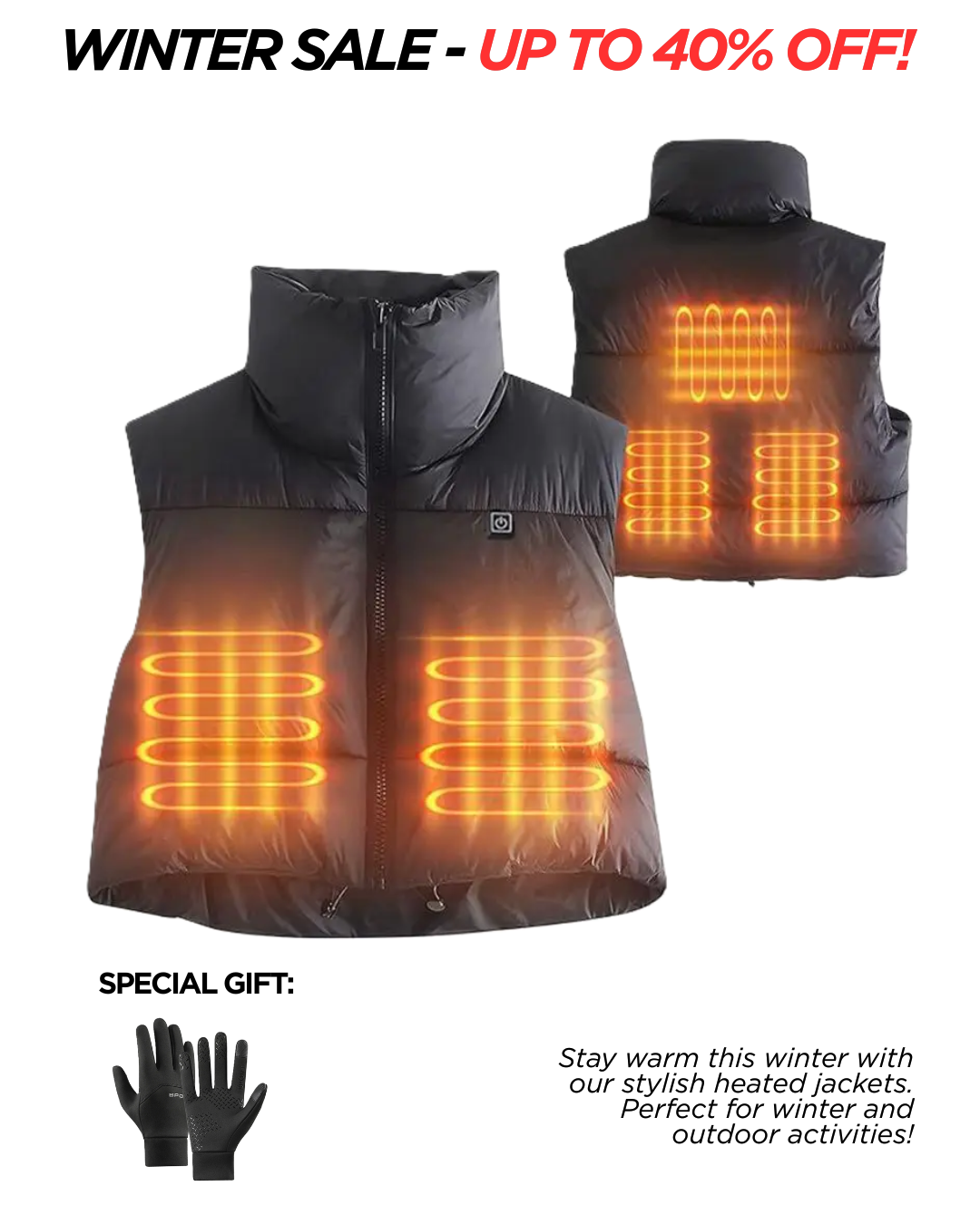 NorthEdge Women's Heated Vest (5 Heating Zones)