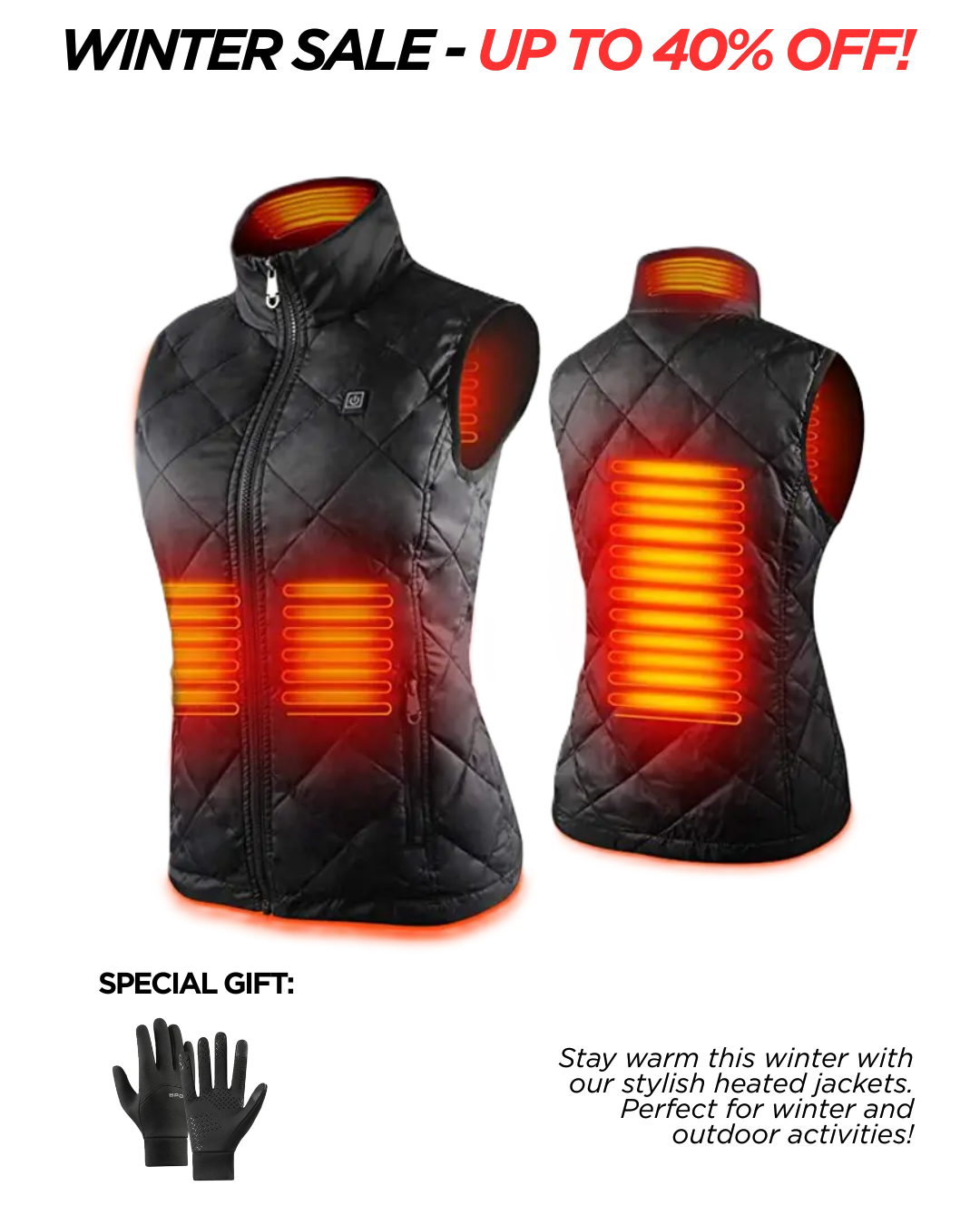 NorthEdge Women's Smart Heated Vest (9 Heating Zones)